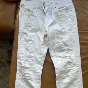 White Distressed Women's Jeans